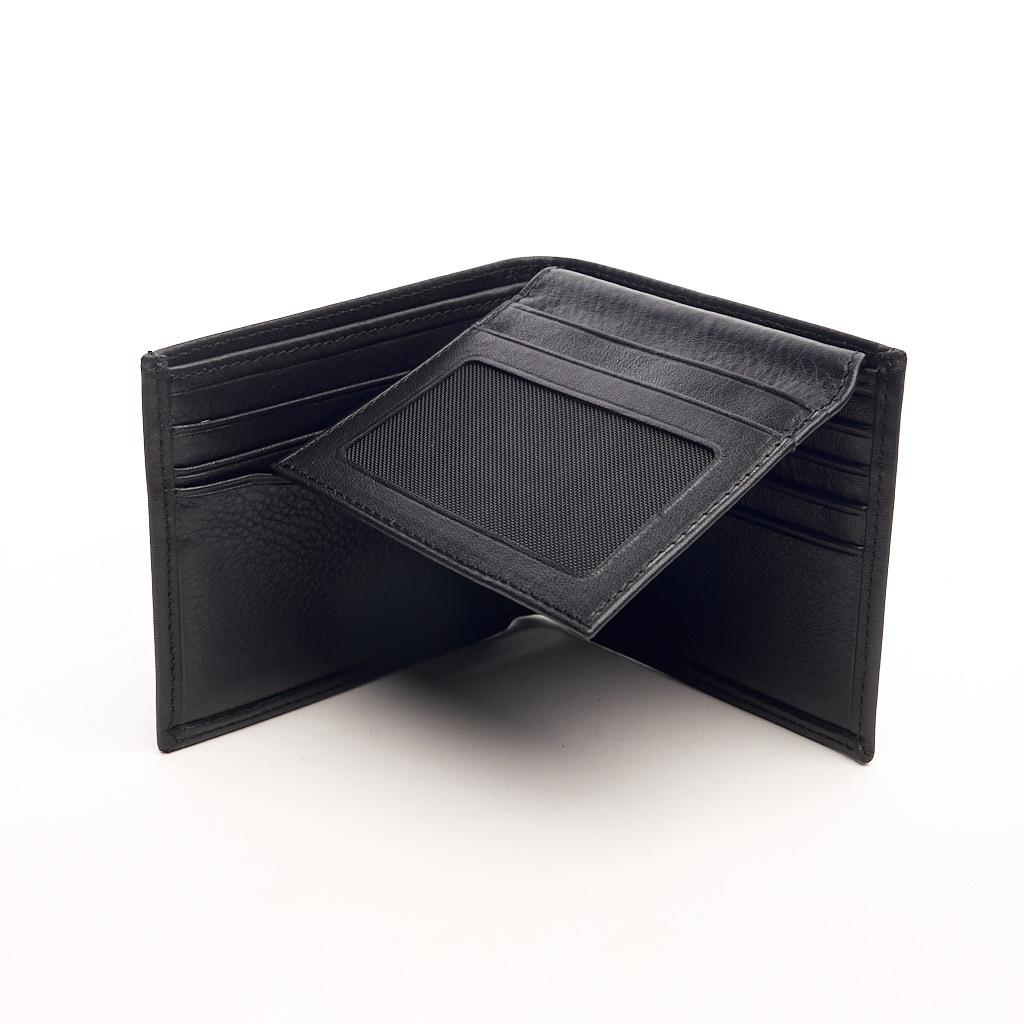 Genuine Leather Horizontal Wallet with Card Holder and Money Compartment