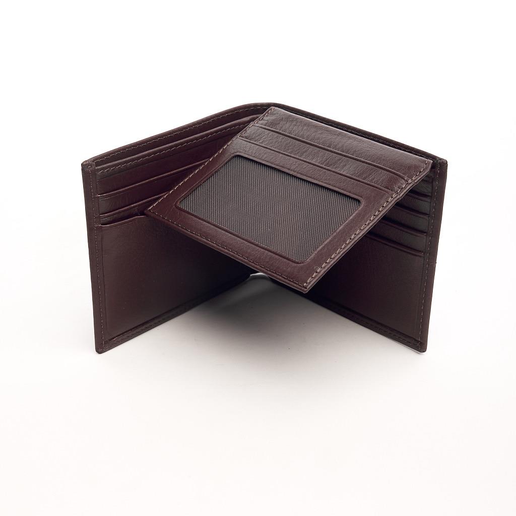 Genuine Leather Horizontal Wallet with Card Holder and Money Compartment