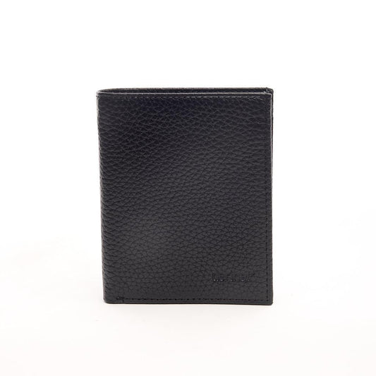 Genuine Leather Vertical Wallet with Card Holder and Money Compartment