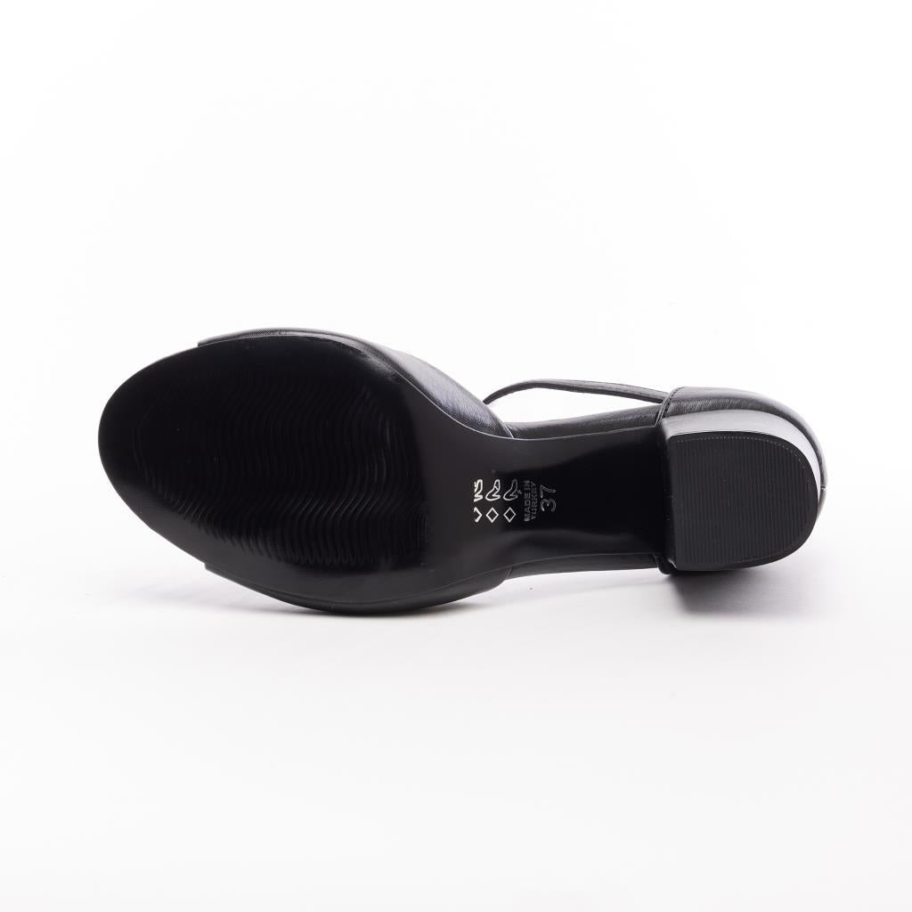 Genuine Leather Ankle Strap Women's High Heel Shoes