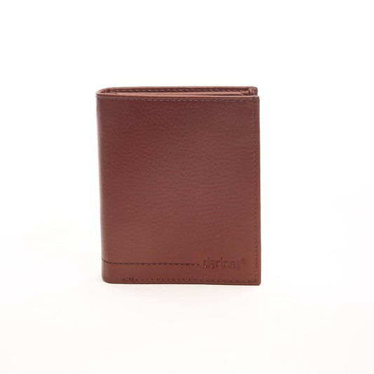 Genuine Leather Vertical Wallet with Card Holder and Money Compartment