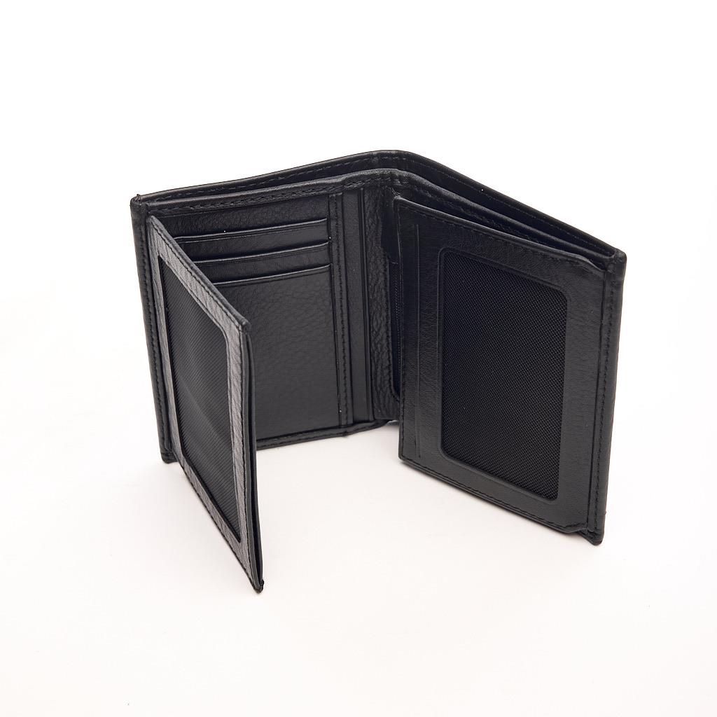 Genuine Leather Vertical Wallet with Card Holder and Money Compartment