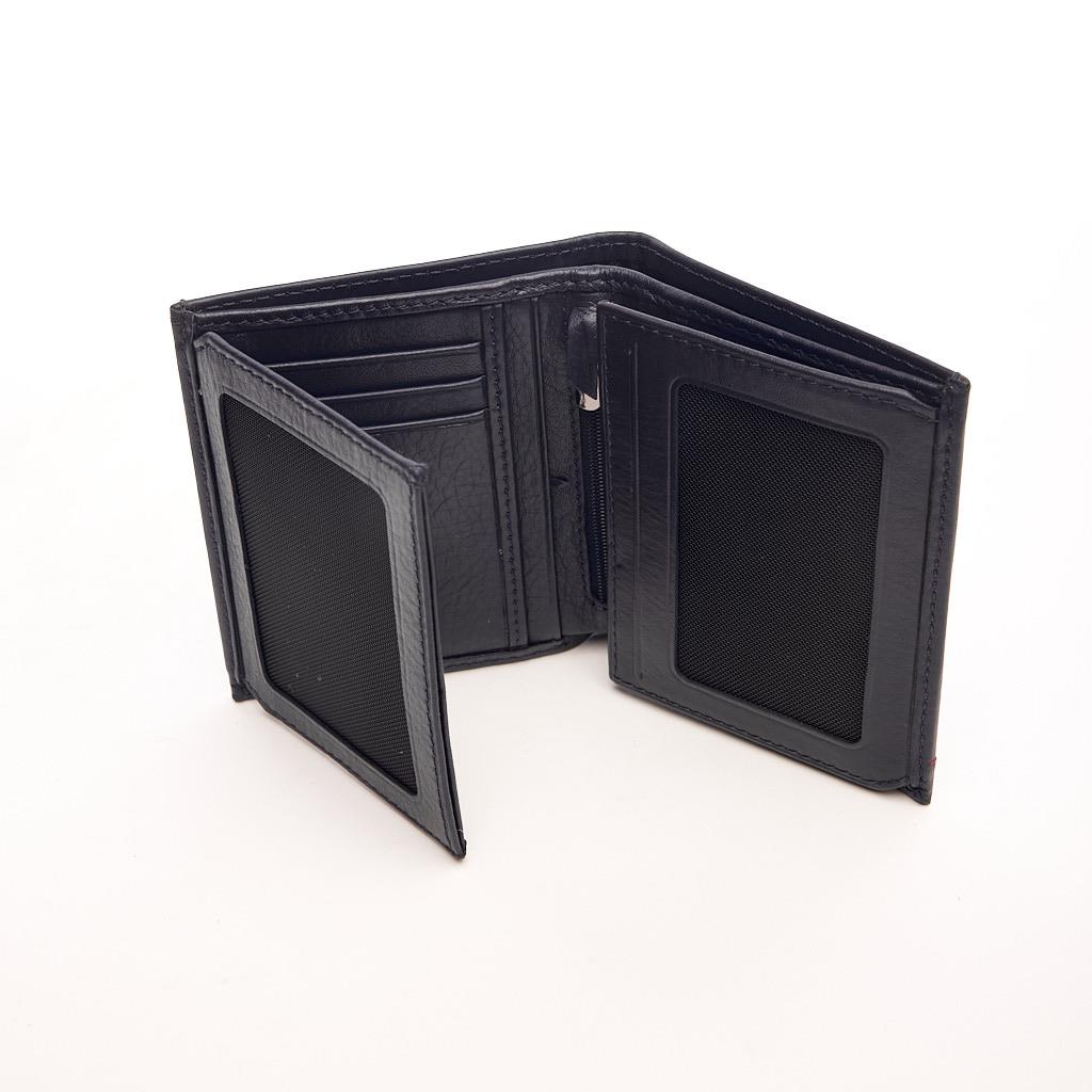 Genuine Leather Vertical Wallet with Card Holder and Money Compartment
