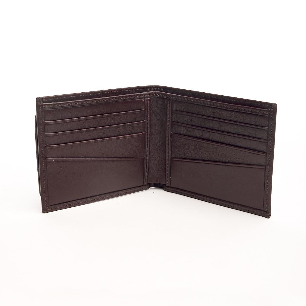 Genuine Leather Horizontal Wallet with Card Holder and Money Compartment