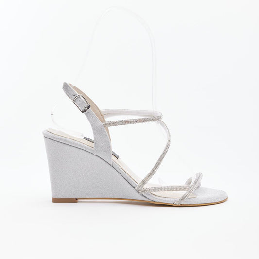 Stoned Wedge Sole Women's Evening Shoes 