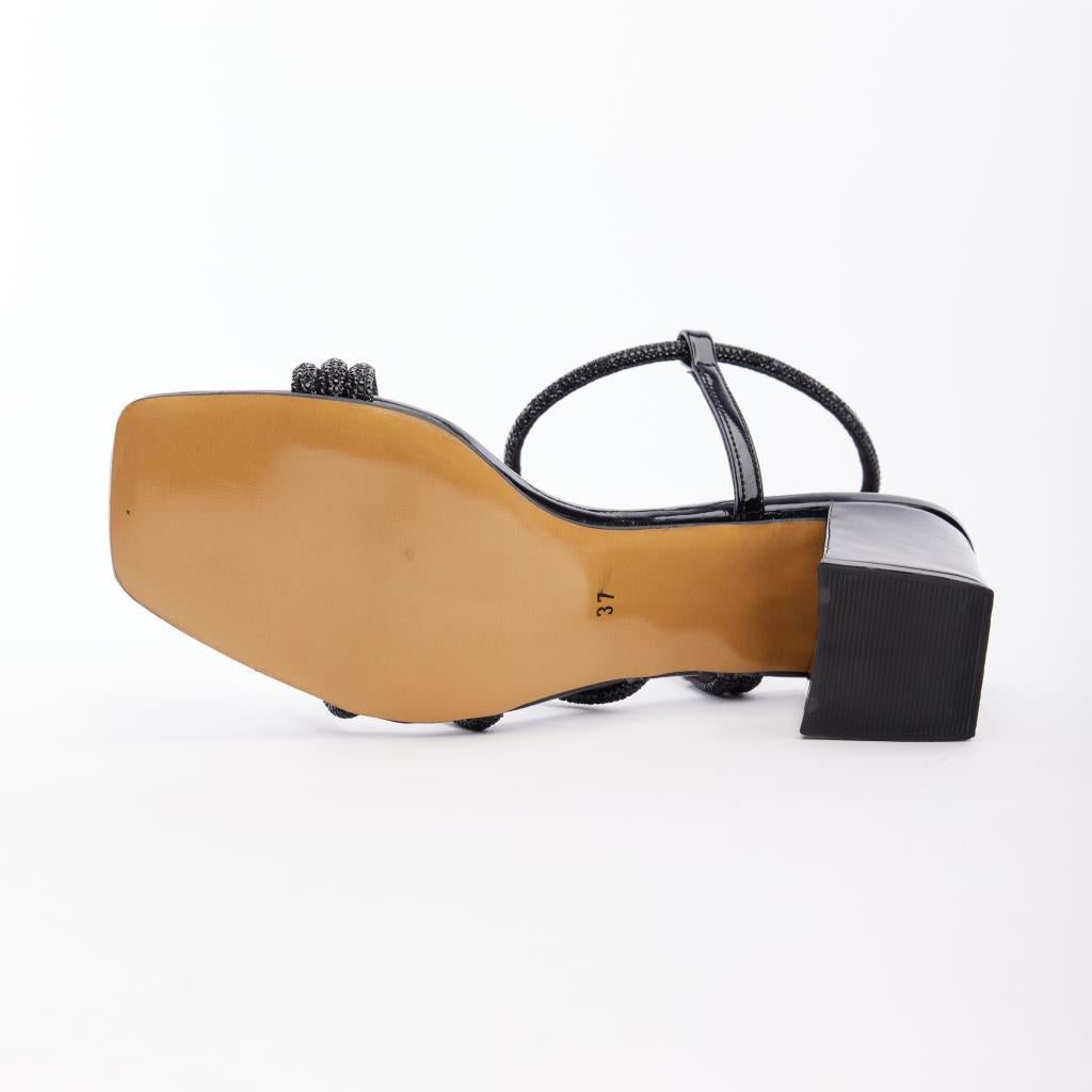 Ankle Strap Stoned Women's Evening Shoes 