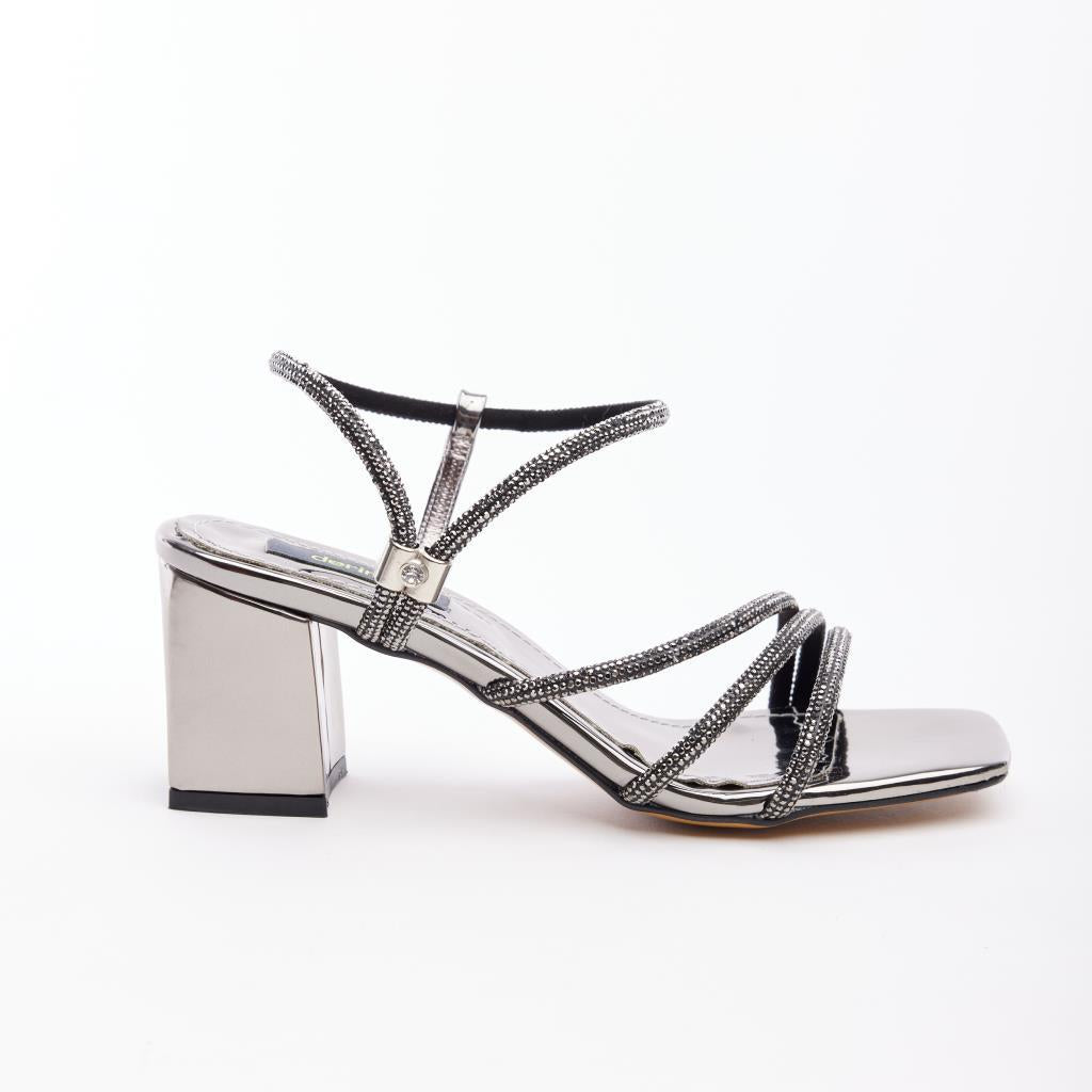 Ankle Strap Stoned Women's Evening Shoes 
