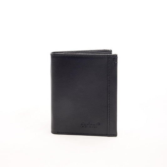 Genuine Leather Vertical Wallet with Card Holder and Money Compartment