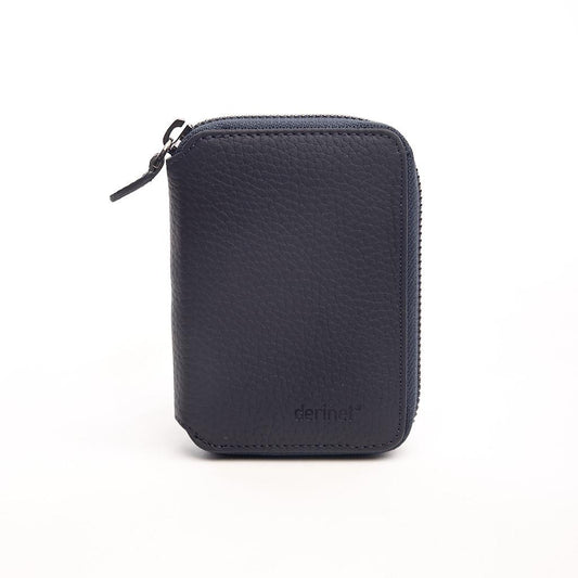 Genuine Leather Zippered Card Holder Wallet