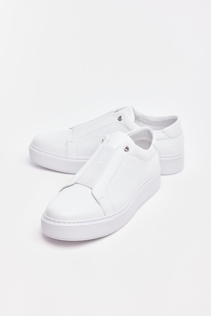 Hakiki Deri Lastikli Erkek Sneaker