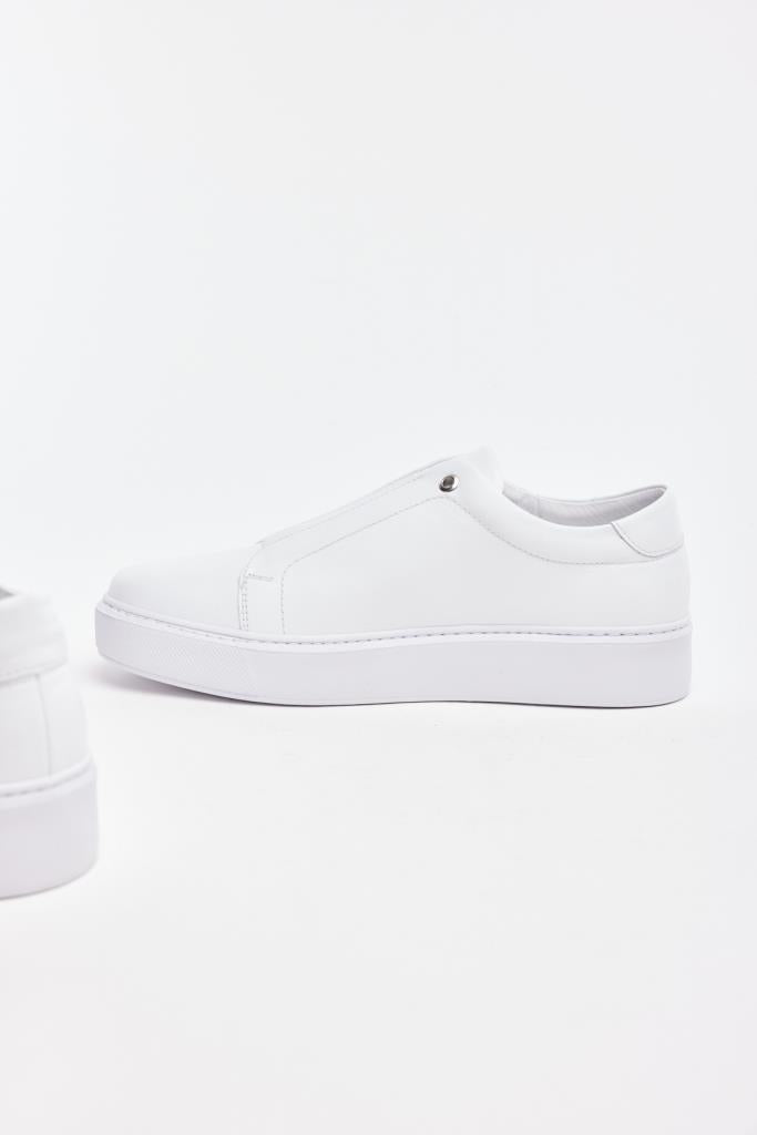 Hakiki Deri Lastikli Erkek Sneaker