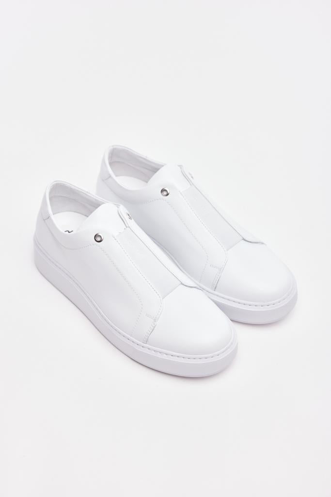 Hakiki Deri Lastikli Erkek Sneaker