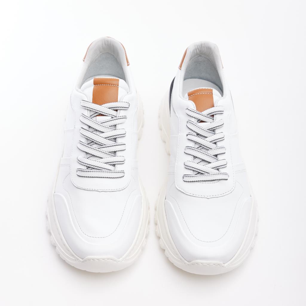 Hakiki Deri Yüksek Taban Erkek Sneaker