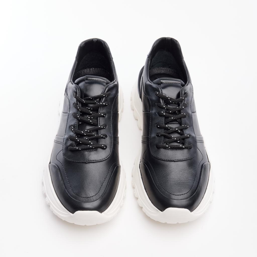 Hakiki Deri Yüksek Taban Erkek Sneaker