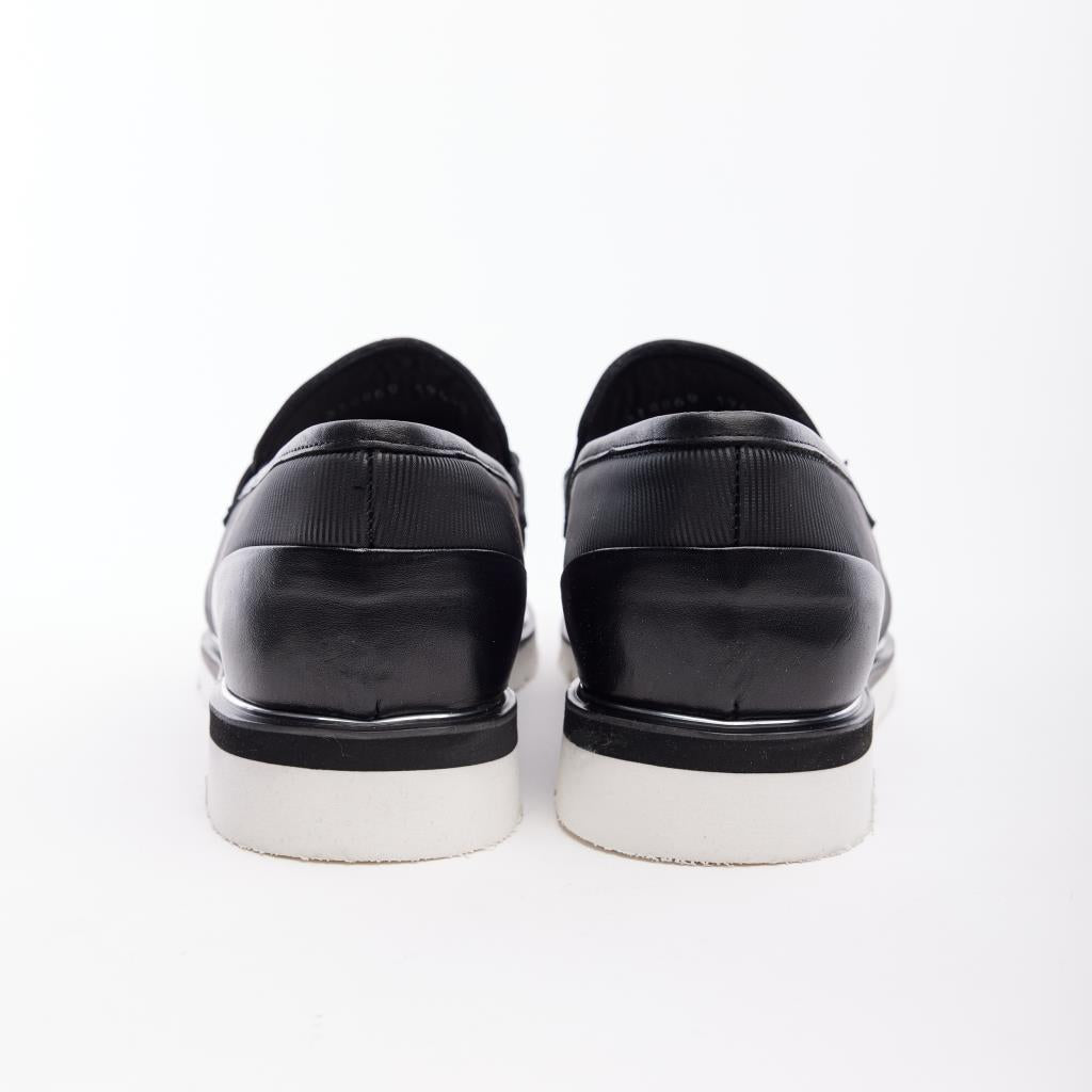 Genuine Leather Matte Patterned Men's Loafer Shoes