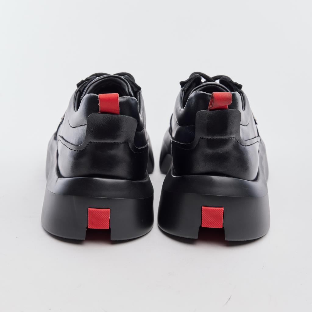 High Sole Genuine Leather Men's Sneakers