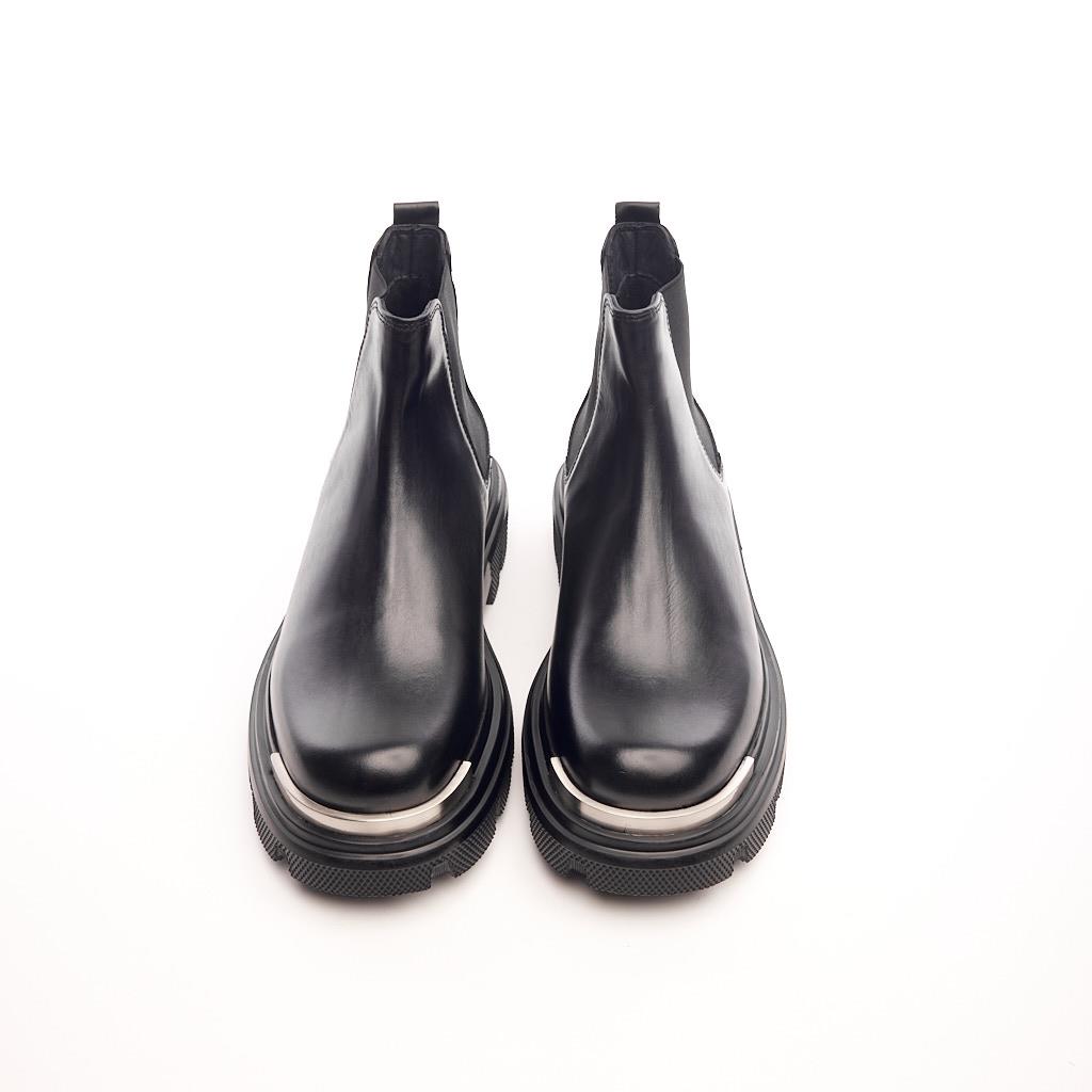 Elastic Genuine Leather Men's Boots 