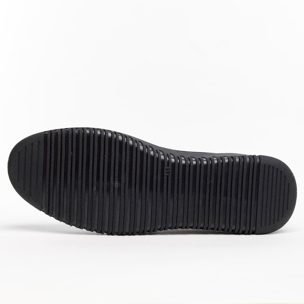 Genuine Leather Casual Men's Shoes with Rubber Laces 