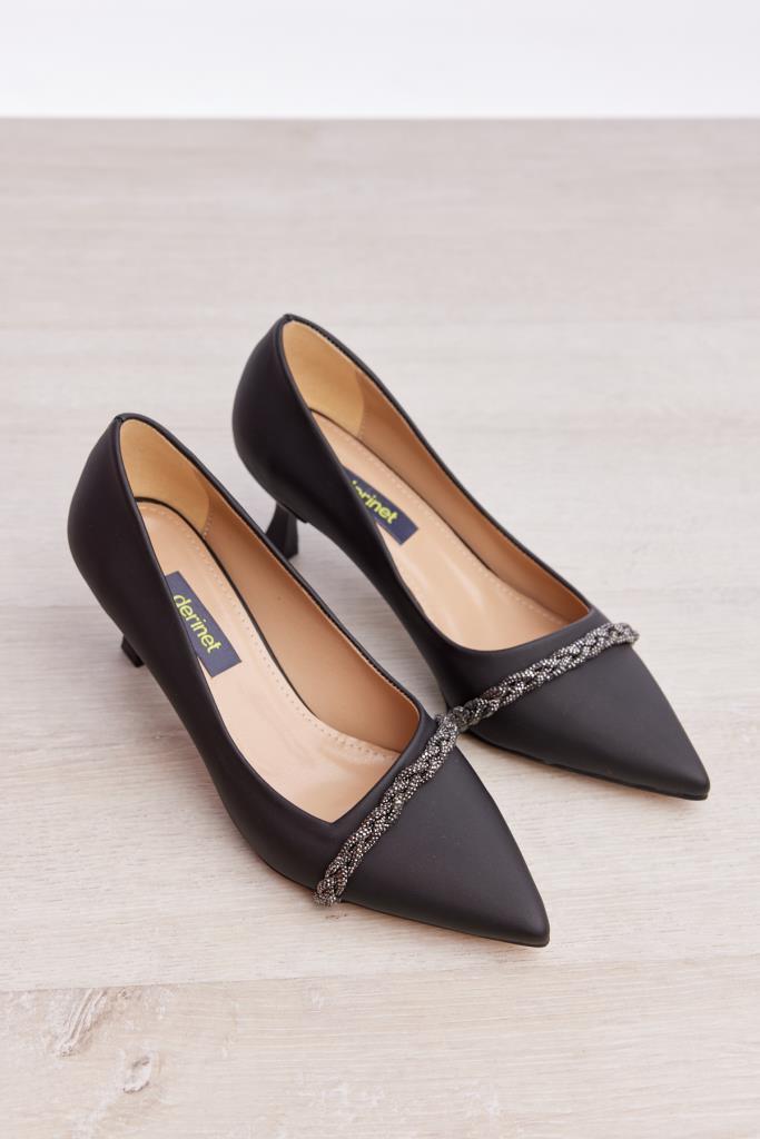 Stone Accessory Short Heel Women's Stiletto