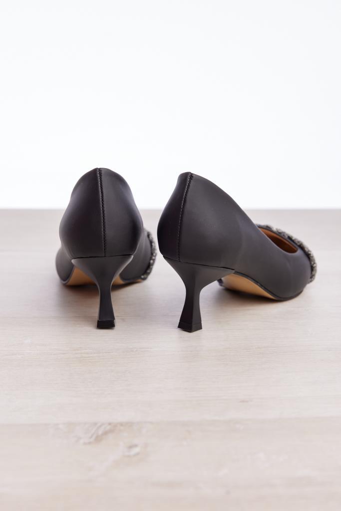 Stone Accessory Short Heel Women's Stiletto