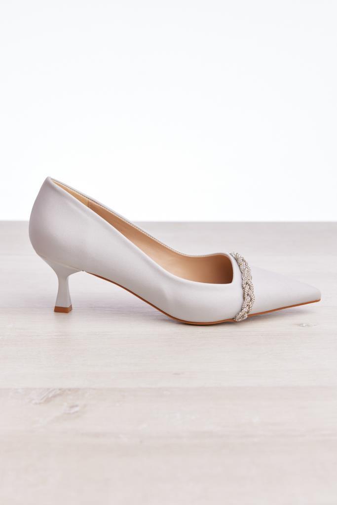 Stone Accessory Short Heel Women's Stiletto