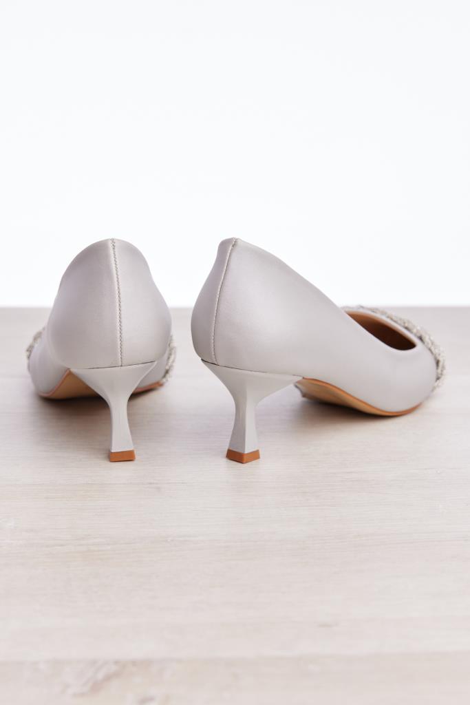 Stone Accessory Short Heel Women's Stiletto