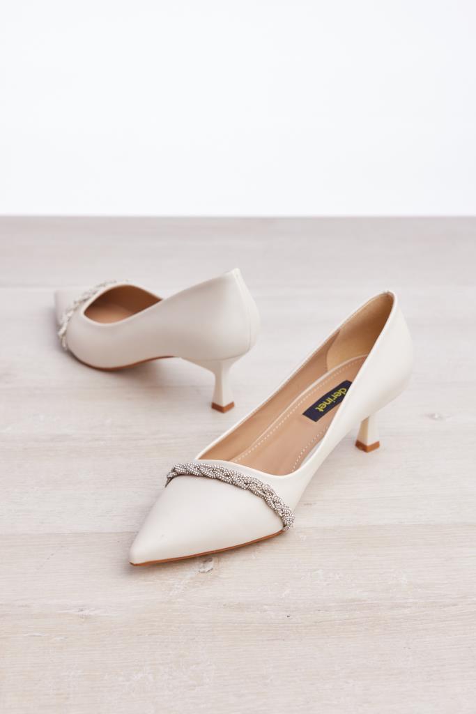 Stone Accessory Short Heel Women's Stiletto