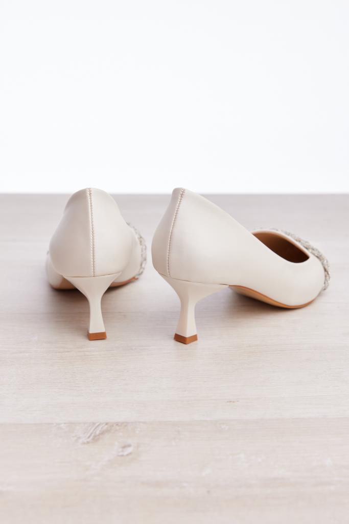 Stone Accessory Short Heel Women's Stiletto