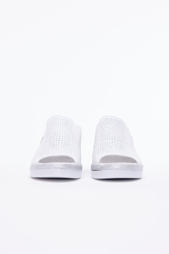 Genuine Leather Wedge Heel Women's Slippers