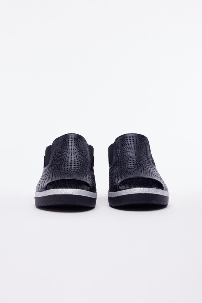 Genuine Leather Wedge Heel Women's Slippers