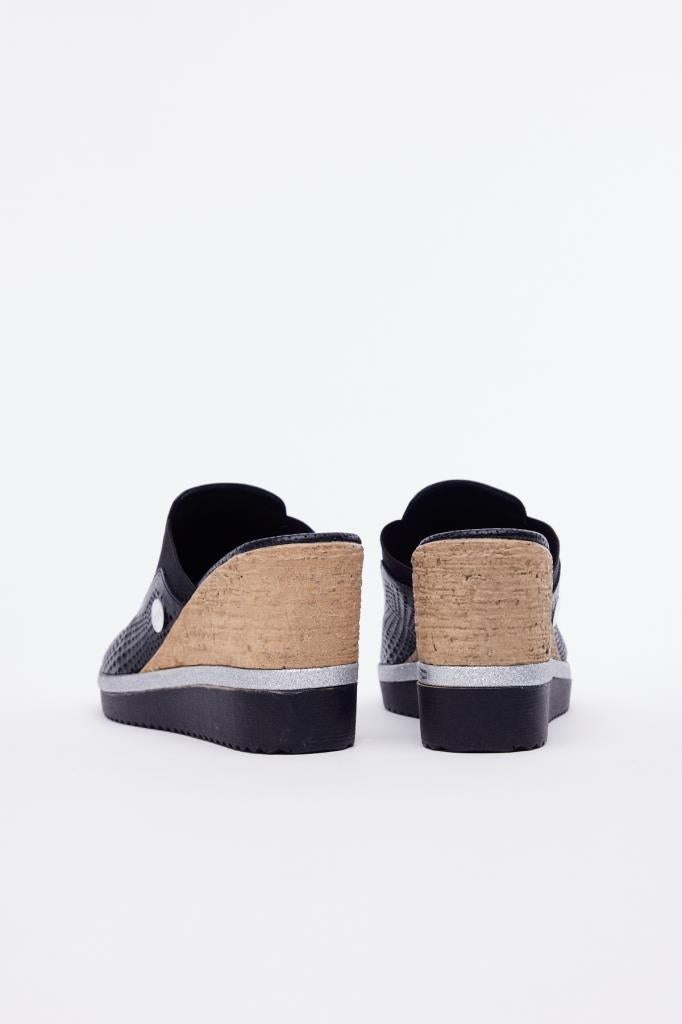Genuine Leather Wedge Heel Women's Slippers