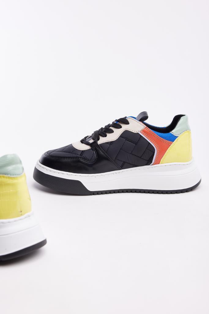 Mutli Renkli Hakiki Deri Kadın Sneaker