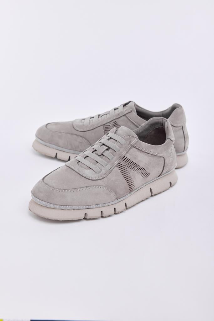 Genuine Leather Rubber Laced Men's Casual Shoes 
