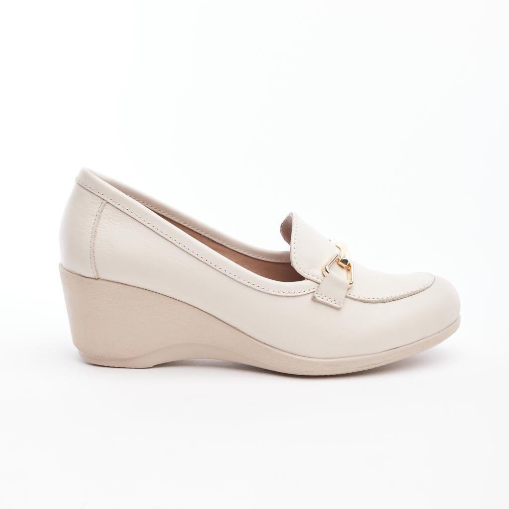 Genuine Leather Wedge Sole Women's Casual Shoes 