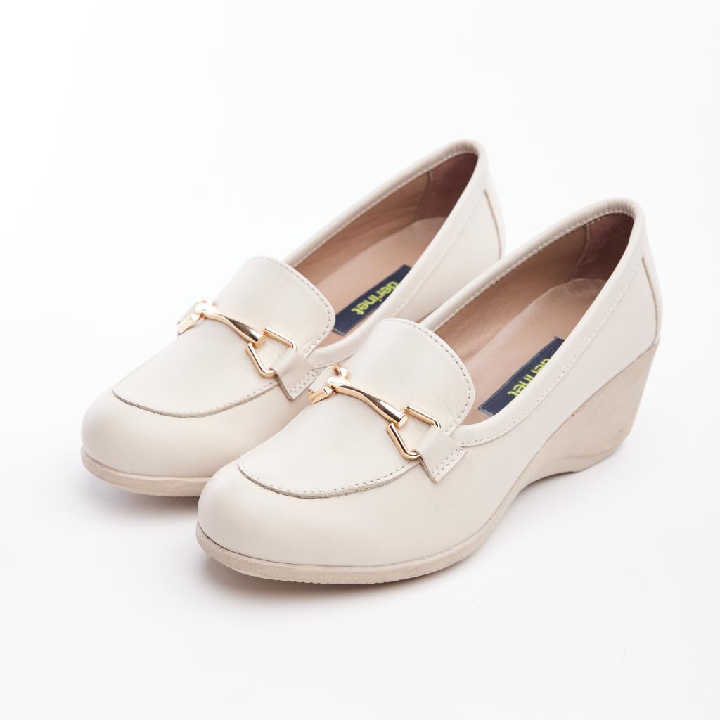 Genuine Leather Wedge Sole Women's Casual Shoes 