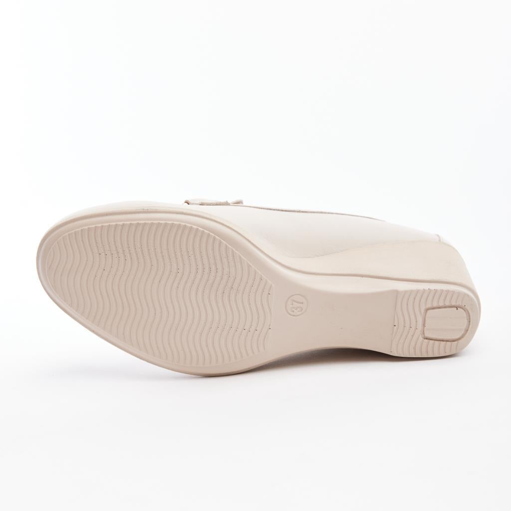 Genuine Leather Wedge Sole Women's Casual Shoes 