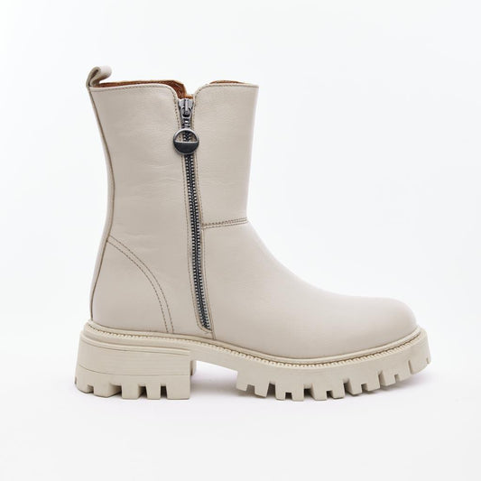 High Sole Zipper Genuine Leather Women's Boots