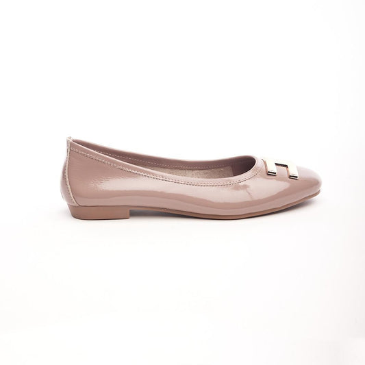 Genuine Leather Buckled Women's Ballerinas 