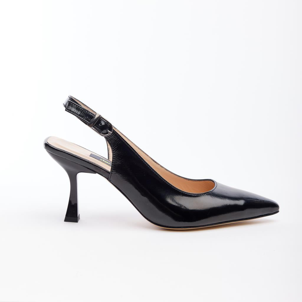 Genuine Leather Women's Patent Leather High Heel Shoes