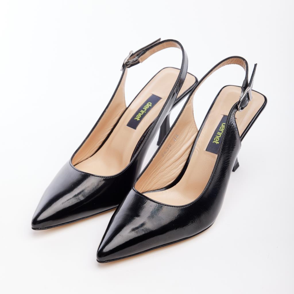 Genuine Leather Women's Patent Leather High Heel Shoes