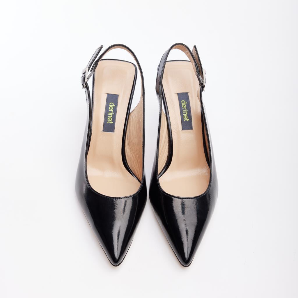 Genuine Leather Women's Patent Leather High Heel Shoes