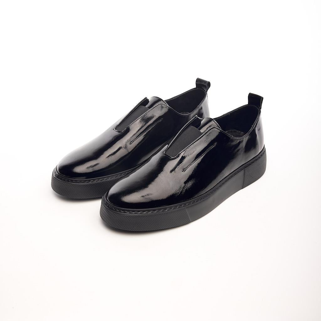 Genuine Leather Rubber Laced Men's Sneakers 