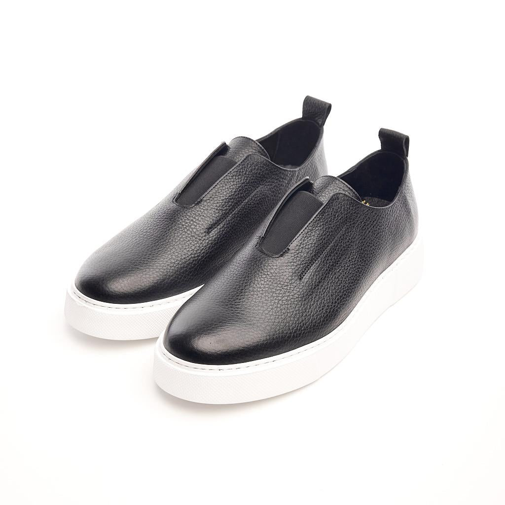 Genuine Leather Rubber Laced Men's Sneakers 