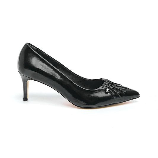 Hakiki Deri Kalın Topuk Kadın Stiletto