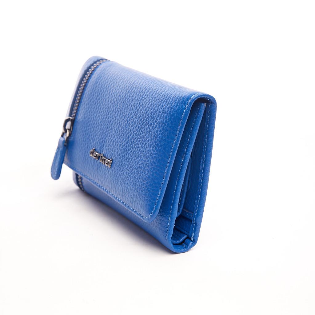 Genuine Leather Zippered Wallet with Coin Compartment and Card Holder