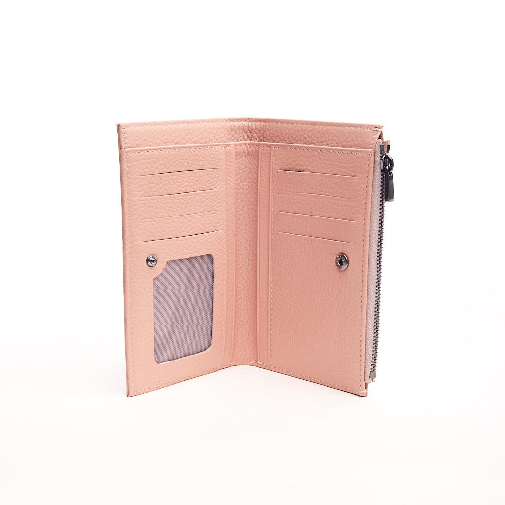 Genuine Leather Zippered Wallet with Coin Compartment
