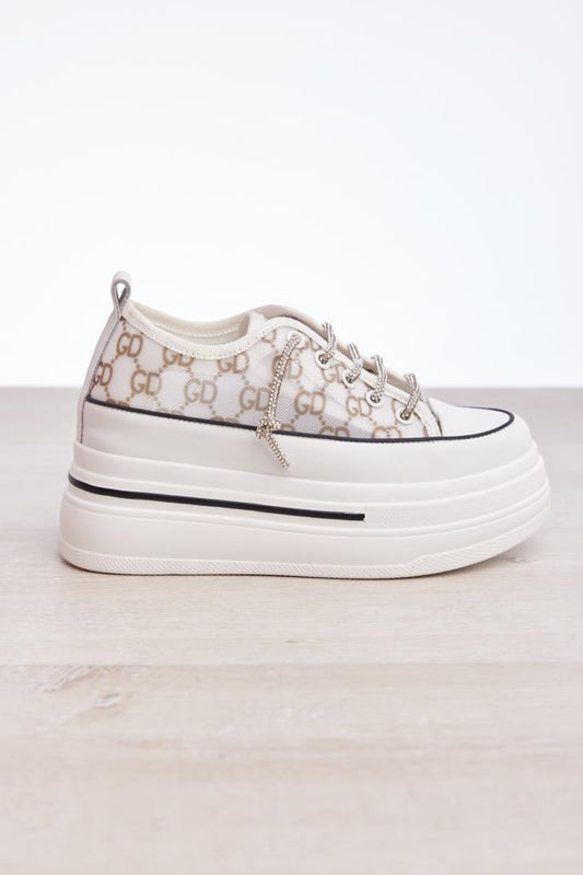 Women's Lace-Up Stone Sneakers