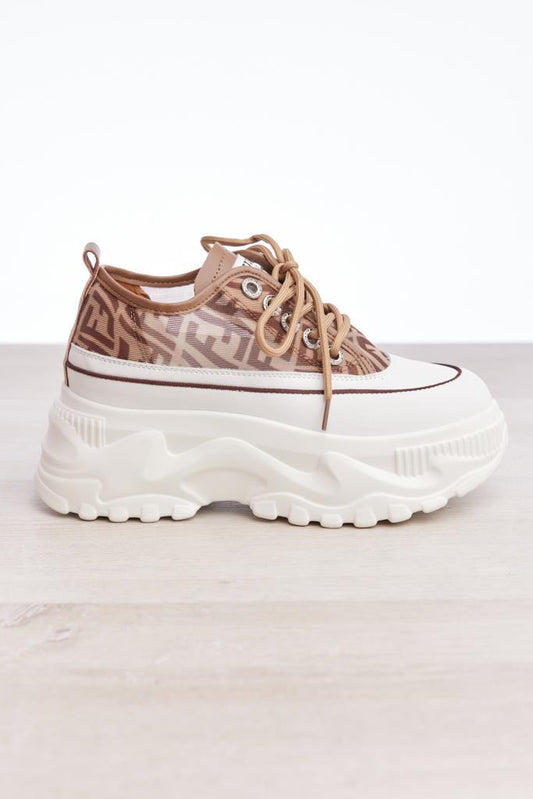 Lace Up High Heel Women's Sneakers