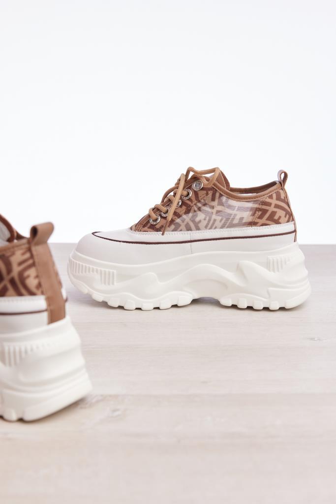 Bağcıklı Yüksek Taban Kadın Sneaker