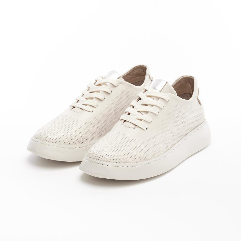 Genuine Leather Lace-Up Women's Sneakers 